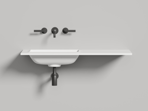 Раковина из искусственного камня S-Stone Salini Onda 14022061MN 200х70 накладная цвет белый - фото 2